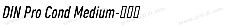 DIN Pro Cond Medium字体转换